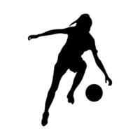 Abstract silhouette of a soccer, football player vector