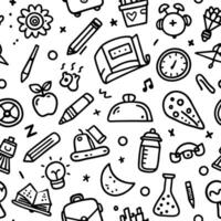 back to school seamless pattern with school vector