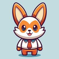 a cartoon character of dog wearing a tie vector