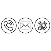 Customer Assistance Flat Line Icons vector