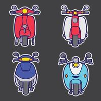set of motorcycle good for sticker, element design, badge, etc vector