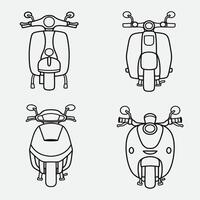 set of motorcycle with outline style, good for icon, symbol, coloring page, coloring book, element design, etc vector