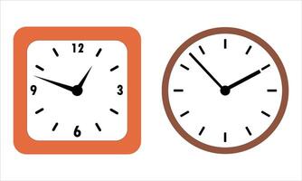 Time and Clock icons set vector