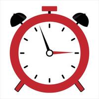Red alarm clock isolated on a white background.alarm clock icon vector