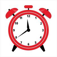 RED alarm clock on a white background vector
