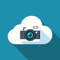 a Cloud with Camera design vector