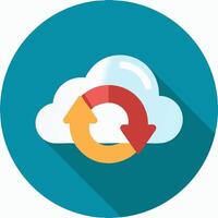 a Cloud with Circle Arrow vector