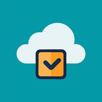 a Cloud with Checkbox vector