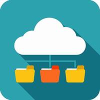A Cloud with Folders vector