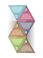 Design template with six elements vector