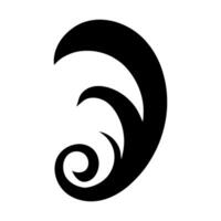 Spiral icon isolated on white background. Swirl symbol. vector