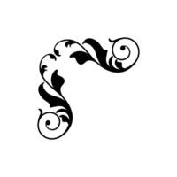 Oriental ornament. Black pattern on a white background. illustration vector