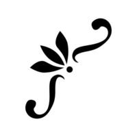 floral monogram, calligraphic design element. Can be used for wedding invitations, greeting cards, scrapbooking vector