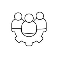 Teamwork icon on white background. Teamwork concept. illustration. vector
