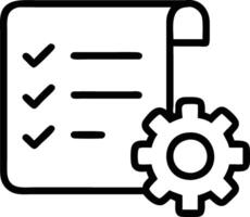 Checklist with Gear Icon Productivity and Task Management vector