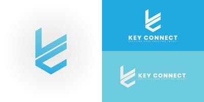 The dynamic logo design features the initials KC creatively integrated into a stylized downward arrow, creating a unique striking symbol that evokes a sense of modern software and app development. vector