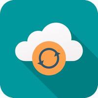 Cloud with Circle Arrow vector