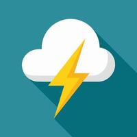 Cloud with Lightning desain vector