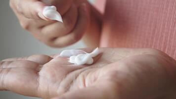 Using hand cream for soft and moisturized skin in a daily routine video
