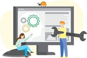 Website Development Web Illustration Flat Design vector