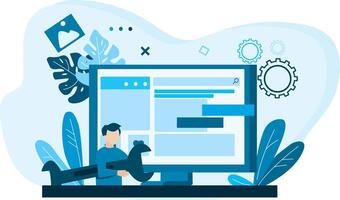Web Design Concept Illustration Design Images, Web Development Concept vector