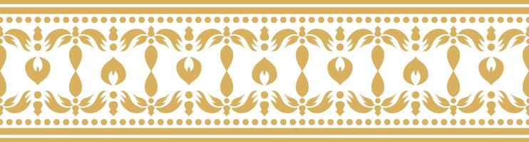 Antique Vintage Border with Abstract Ethnic Design and Ornament. vector