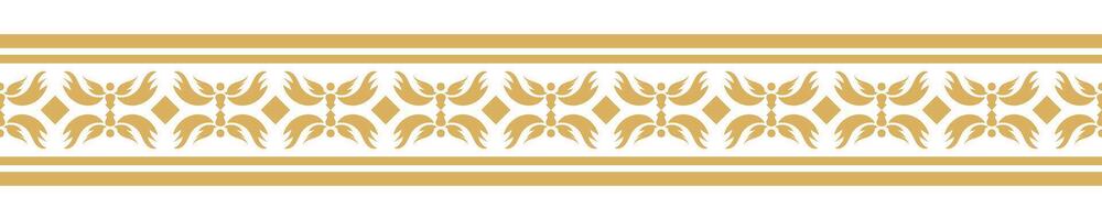 Vintage Ethnic Border with Abstract Art and Antique Decorative Style. vector