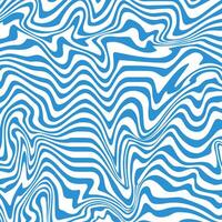 Twisted distorted blue texture. Wavy lines abstract background. Trendy psychedelic retro style backdrop. Waves, swirl and twirl water liquid pattern. Y2k aesthetic design. vector