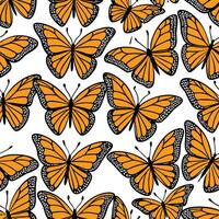 monarch butterfly seamless pattern. vector