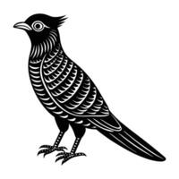 cuckoo animal art illustration. vector