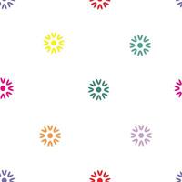a colorful pattern with flowers on a white background vector