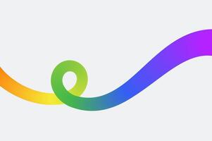 Fluid abstract line. Colorful gradient wave shape for abstract background. vector