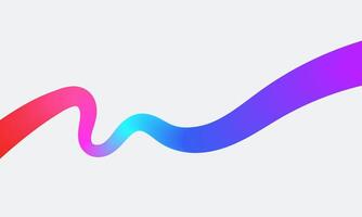 Fluid abstract line. Colorful gradient wave shape for background. vector