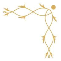 Abstract Ornamental Vintage Corner Frame and Decorative Style. vector