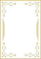 Vintage Calligraphic Frame with Ornamental Filigree Design. vector