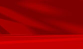 Wall interior background, studio and backdrops show products.with shadow from window color Red background for text insertion and presentation product photo