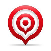 Abstract red target on white background vector