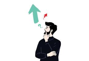 Decision-Making Concept - Choosing the Right Path Illustration vector