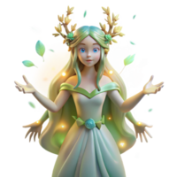 serene rustic wonderful rustic stunning artistic 3D Render of a Fairytale Nature Spirit high resolution professional high resolution png
