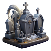 beautiful creative serene classic serene rustic Spooky 3D Graveyard Illustration genuine original premium png