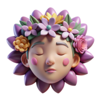 beautiful rustic serene abstract beautiful vintage 3D Render Peaceful Flower Child authentic genuine genuine png