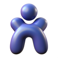 magnificent minimalist impressive abstract elegant minimalist 3D Render Blue Abstract Figure high resolution original high quality png