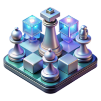 wonderful minimalist serene rustic extraordinary abstract 3D Chess Game Illustration professional genuine authentic png