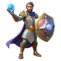 magnificent traditional vibrant abstract 3D Render of a Fantasy Knight premium 4K png