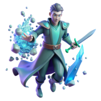 impressive abstract wonderful modern 3D Render Fantasy Mage professional authentic png