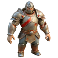 vibrant minimalist magnificent creative 3D Render of a Powerful Medieval Knight genuine original png