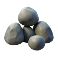 beautiful abstract serene traditional Grey Stones 3D Render high quality professional png