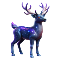 wonderful rustic wonderful artistic Cosmic Deer 3D Render high quality high resolution png