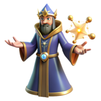 stunning rustic impressive rustic Wise Wizard 3D Render professional professional png