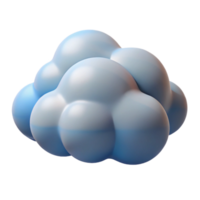 lindo minimalista sereno abstrato 3d nuvem ilustração, inchado azul Alto qualidade exclusivo png